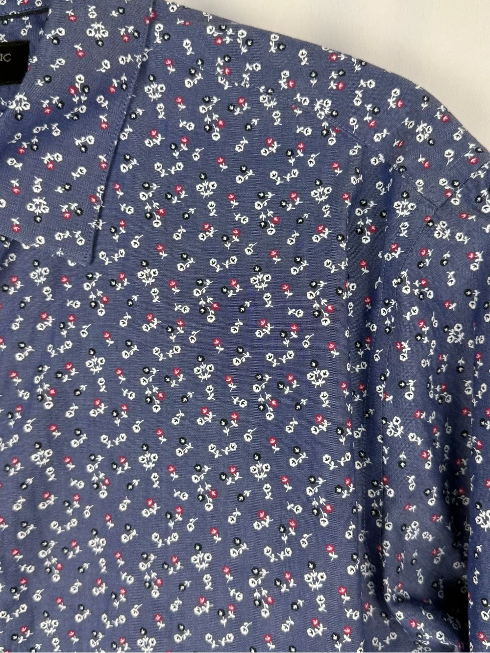 Banana Republic Non-Iron Slim Fit Floral Print Dress Shirt Medium 15-15.5